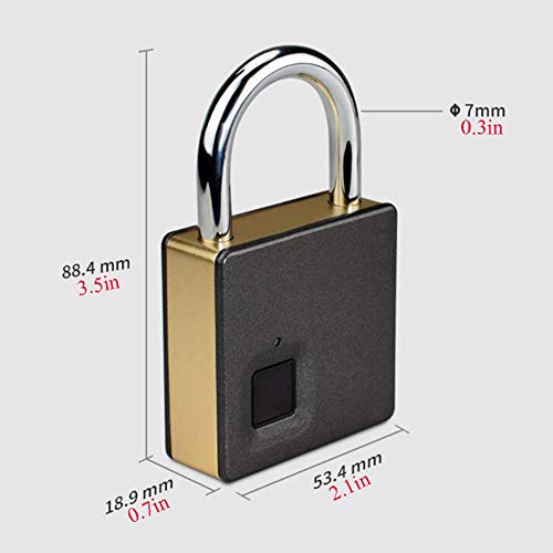 Huella Digital Candado Impermeable Especial 304 Acero Inoxidable Cerradura Viga AlmacéN Puerta De JardíN Puerta De Hierro Cerradura Antirrobo ContraseñA Bloqueo