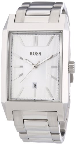 Hugo Boss 1512918 - Reloj de Cuarzo para Hombre, con Correa de Acero Inoxidable, Color Plateado