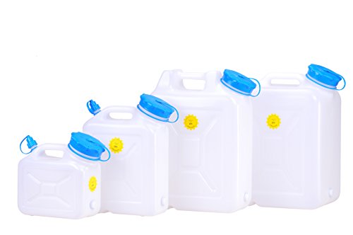 Hünersdorff Bidón de cuello ancho 22 L, PEAD natural, con protección UV