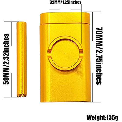 HXHX Estuche para Cigarrillos Aleación de Aluminio Pipa para triturador de Cigarrillos Set para Fumar Estuche para moler de Almacenamiento Estuche para Sala de Almacenamiento Pipa para Fumar