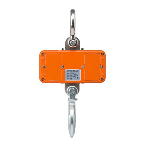 Hyindoor Báscula con Gancho 500kg Balanza Digital Bascula Grua Industrial con Pantalla LED y Telemando