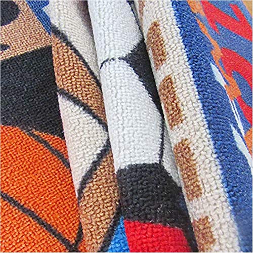 HYRL Kids Rug Fun Sport Rugs Lets Play Blue Childrens Rug Balls Imprimir con Pelota De Fútbol, ​​Baloncesto, Fútbol, ​​Pelota De Tenis Dormitorio Sala De Juegos