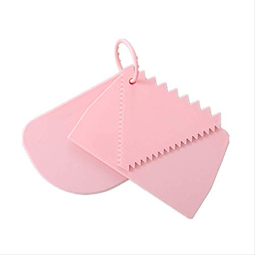 HZWLF Herramienta para Hornear, espátulas de Masa Cuchillos faciales para el hogar Crema raspadora de plástico Panel de Corte de harina de Cocina Juego de 3 Piezas