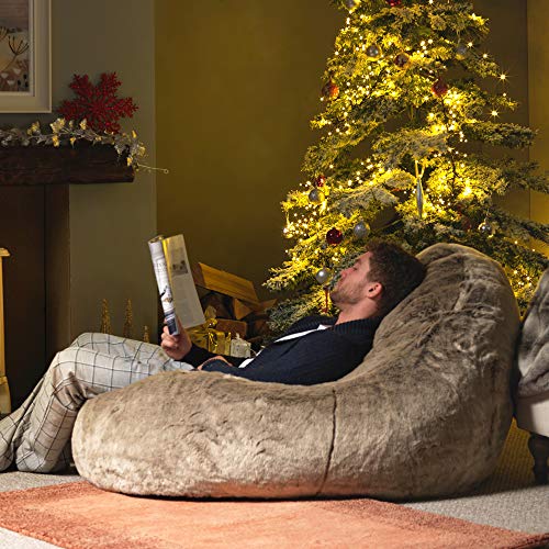 Icon Tumbona Dream – 110cm x 86cm Sofá Cama Tipo Puf Gigante de Piel Sintética