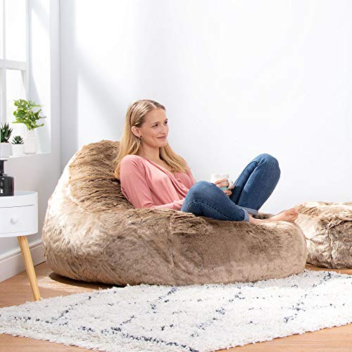 Icon Tumbona Dream – 110cm x 86cm Sofá Cama Tipo Puf Gigante de Piel Sintética