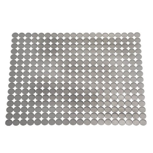 iDesign Secaplatos recortable para fregadero, escurridor de platos y vasos grande de plástico, alfombrilla escurreplatos para secar la vajilla, gris