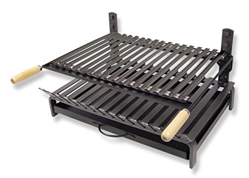 IMEX EL ZORRO Barbacoa con Parrilla de INOX, 60 x 43 x 33 cm, Negro, 71407