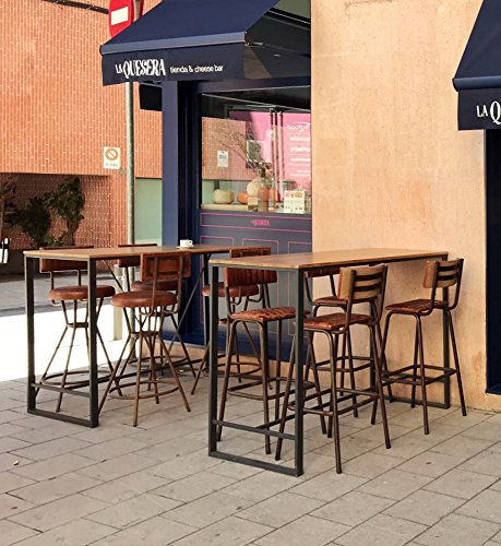 Indhouse - Hochtisch Restaurant Loft industriellen Stil in Holz und Metall Cove