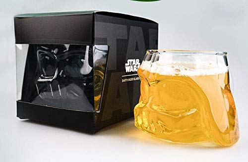 Infinitamente Great Home Decor Center 2 piezas Star Wars impresionante taza Darth Vader casco cerveza taza negro caballero cristal 3D diseño