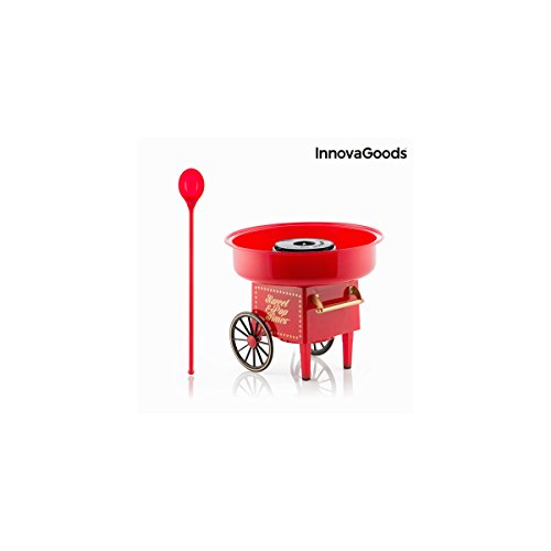InnovaGoods IG115038 Máquina de algodón de azúcar, 500 W, Rojo
