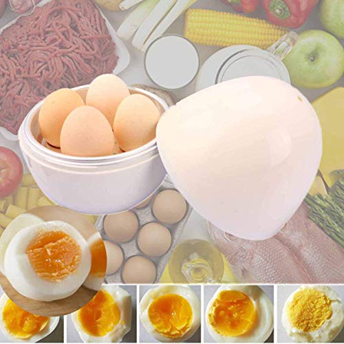 Irinay Creativo Huevo En Forma De Microondas Cocina De Huevo Portátil 4 Huevos Caldera Aparato Furtivo Electrodomésticos Utensilios De Cocina Herramienta Blanco Venta Inicio Uso Diario Producto