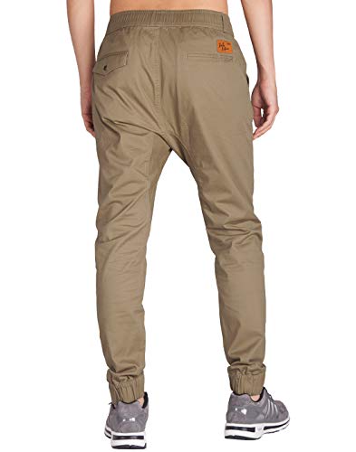 ITALY MORN Pantalón para Hombre Casual Chino Jogging Algodón (XS, Madera Caqui)
