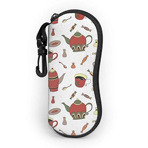 IUBBKI - Estuche para tetera, cuchara de café y caramelos que protege y almacena gafas de sol, anteojos de lectura y la mayoría de las gafas, apto para hombres, mujeres y niños