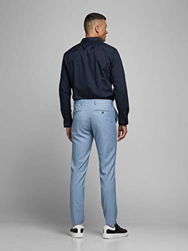 Jack & Jones Jprnon Iron Shirt L/s Noos Camisa, Azul (Navy Blazer Fit:Slim Fit), Medium para Hombre
