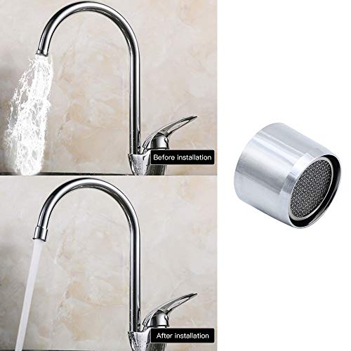 JaneYi (6 Piezas) Aireador de Grifo Repuesto M22 Acero Inoxidable Cocina Baño Grifo Filtro de Burbujas Grifo de Ahorro de Agua Boquilla de Rosca Hembra con 6 Juntas de Goma y Una Llave de Aireador