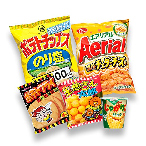 Japonés valioso partido Snack BOX popular conjunto Dagashi Japón Aerial chocolate Pocky Matcha con AKIBA KING Sticker