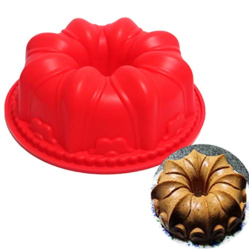 JasCherry Forma de Castillo Moldes de Silicone - Premium Antiadherente Moldes para Tartas, Repostería, Bizcocho, Gelatina Grande, Pan #9