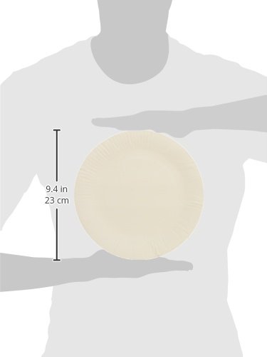 Jena 22,86 cm Platos de Papel, Blanco