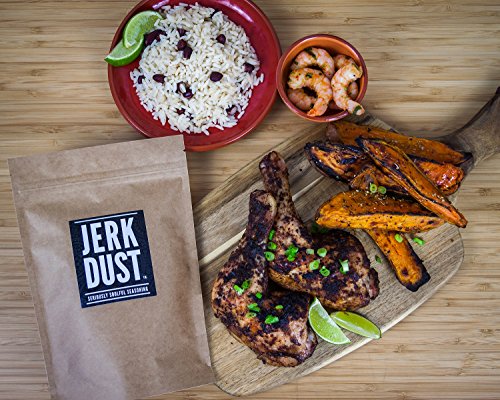 Jerk Dust – Mezcla de especias jamaicanas Jerk & Condimento para barbacoa - "Seriously Soulful Seasoning" – Bolsa grande (225g)