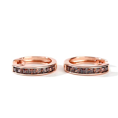 Jeulia - Pendientes de aro de plata de ley con corte de princesa, regalo para mujeres y niñas, regalo para el día de San Valentín