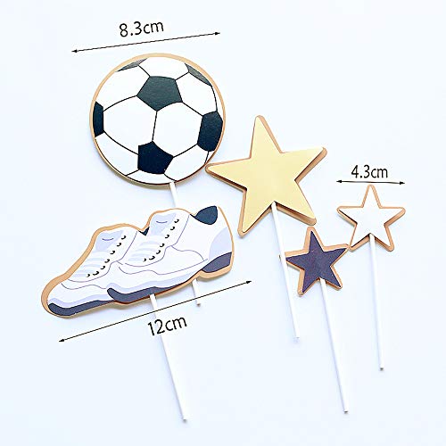 JeVenis Football Cake Topper Football Birthday Cake Decoration para niño Football Cake Topper Sport Cake Decoration