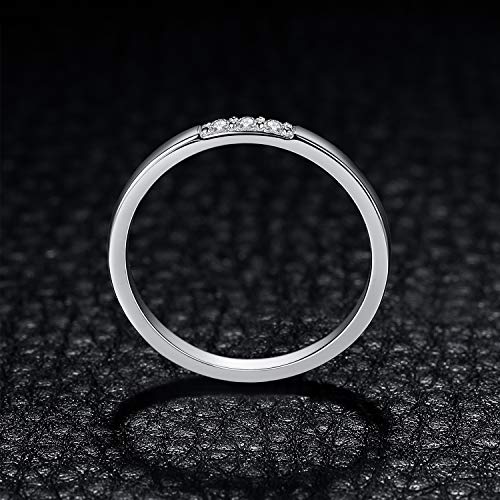 JewelryPalace Anillo Nupcial Conjunto de 3 Piedra Zirconia cúbica de Boda Plata de ley 925