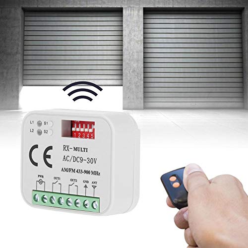 Jimfoty Receptor Remoto para abrepuertas de Garaje, Receptor de Control Remoto Universal para Puerta de Puerta para SMG-662MRX FAAC, para Sommer 300-900MHZ