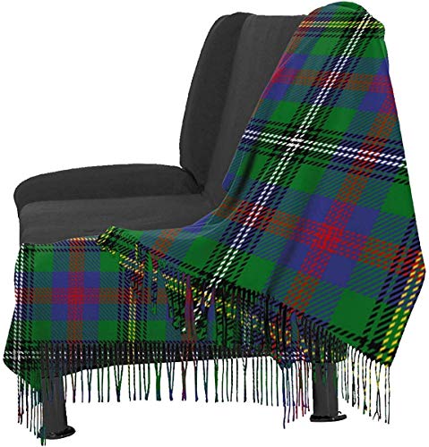 JJsister Bufandas de Mujer, Winter Warm Wrap Shawl Clan Thompson Tartan Print Scarves Blanket Scarf For Women Men