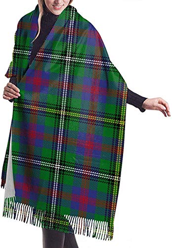 JJsister Bufandas de Mujer, Winter Warm Wrap Shawl Clan Thompson Tartan Print Scarves Blanket Scarf For Women Men