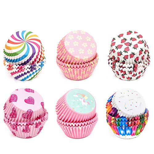 JJYHEHO 600 Piezas Moldes de Papel para Tartas Moldes de Horneado para Magdalenas y Muffins