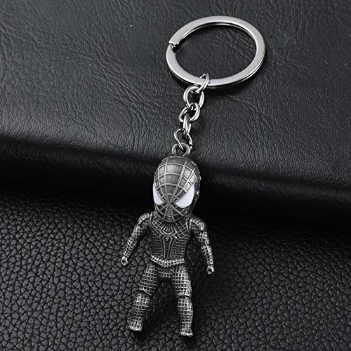 JLZK Avengers 4 Endgame superhéroe Llavero con Ironman Figura Thor Martillo Charm Llavero para Fans de Marvel (Spiderman and Red Mask)