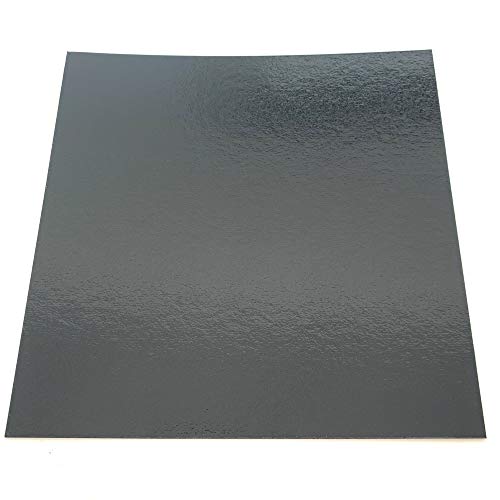 Juego de 10 soportes de pastel cuadrados en cajas de colores, con Tallas de su elección (Dorado/Negro, 20 cm)