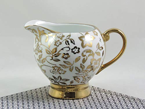 Juego de 15 piezas de porcelana para café, color dorado
