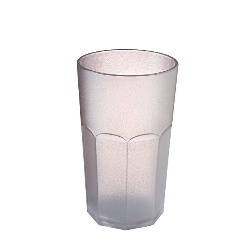 Juego de 6 vasos de colores de policarbonato transparente, forma ottagonale- Made in Italy