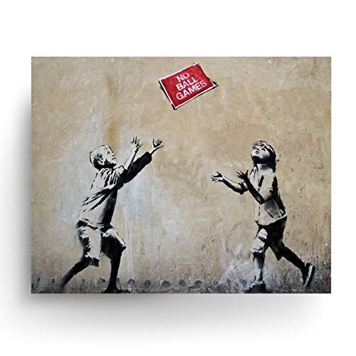 Juego de Pelota Cartel Arte fútbol Imprimir Juegos de fútbol Sala decoración Pared Reglas de Regalo césped Banksy Retro al Aire Libre Signo Americano Bolas Arte Impresiones
