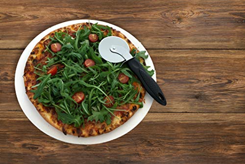 Juego de piedra de pizza profesional – piedra de cordierita, pizza y cortador. Perfecto para hornear pizza, pan o magdalenas