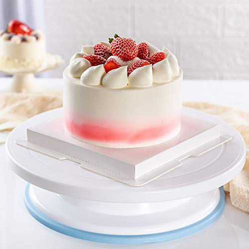 Juego de plato giratorio para tortas, boquilla de tubo grande, glaseado más suave, raspador de hielo, bolsa de repostería reutilizable, inyector de bolígrafo, cepillo