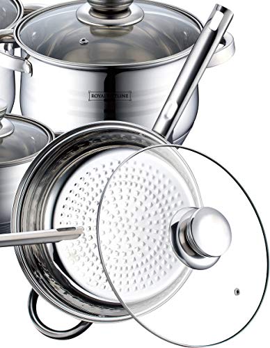 Juego de utensilios de cocina Royalty Line de acero inoxidable de 12 piezas