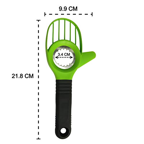 Jugetware - Cortador de aguacate 3 en 1, cuchillo de aguacate, pelador de aguacate y pelador con agarre antideslizante