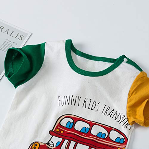 Julhold Bebé Niños Niñas O-Cuello Manga Corta De Dibujos Animados De Impresión Tops Pantalones Cortos Trajes Casual Moda 2019 Nuevo Verano