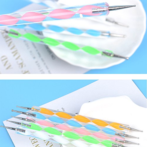 JUNGEN 5Psc Kit de Manicura de Pintura Pincel punta brocha decorar nail art arte diseño manicura uñas Herramienta de Manicura