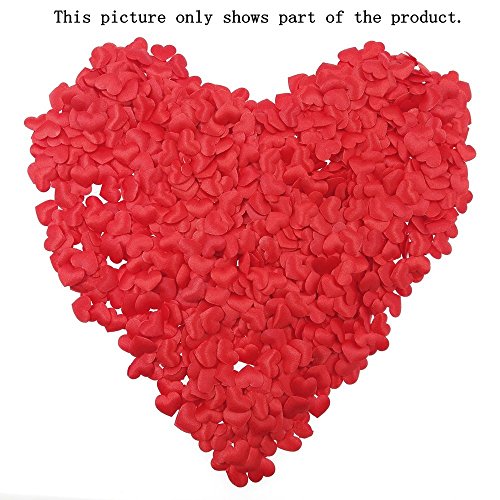 JZK 3000 pcs 13mm Confeti corazón Rojo Tela 3D decoración de Mesa Fiesta para Bodas Compromiso cumpleaños San valentín Bautizo Despedida de Soltera