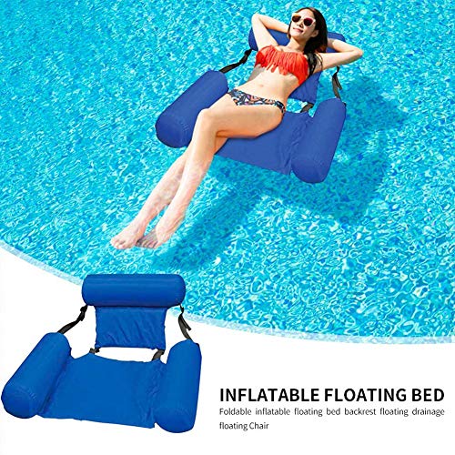 Kacniohen Agua Hamaca Verano neumáticas Plegables Flotante IR Sofá Piscina Silla de Playa Tumbona Silla Flotador Hamaca