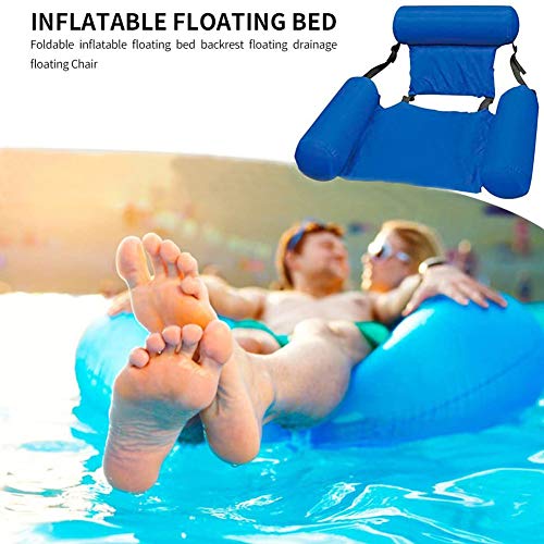 Kacniohen Agua Hamaca Verano neumáticas Plegables Flotante IR Sofá Piscina Silla de Playa Tumbona Silla Flotador Hamaca
