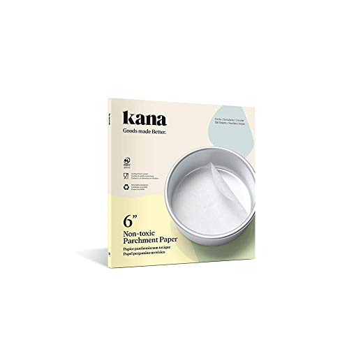Kana - 100 hojas de papel de pergamino precortadas redondas para hornear tartas, cocinar, galletas, pasteles, horno holandés, freidor, quesos, tortilla press