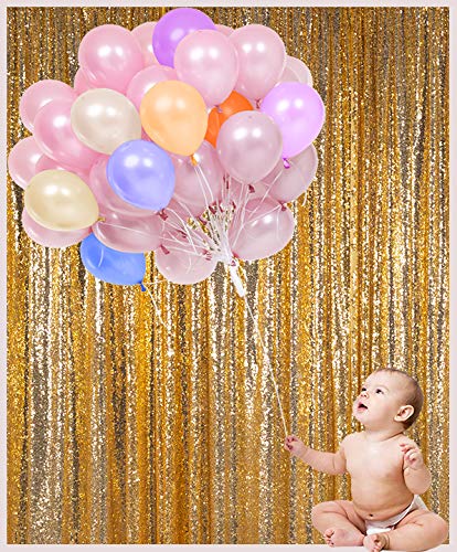 Kate Amarillo Dorado Fondo Fotografía Lentejuelas Photo Booth telón Fondo Lentejuelas Cortina Photo Booth Lentejuelas Tela Boda cumpleaños Christmas Decorations 4x7ft/1.25x2.2m