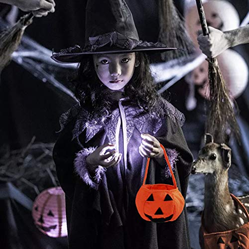 KATELUO Halloween Goodys Bolso,Calabaza Truco o Convite Bolso,Niños Caramelo Bolsa,Bolsa de Halloween - Bolsa emergente para Recoger Dulces,o galletas,Halloween para Niños Fiesta Decoración(3PCS)
