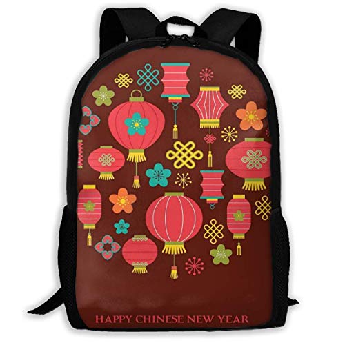 KDRW Mochila para portátil Travelc para Adultos, fantástica ilustración de Winterland con Bosque y montañas de río de Estilo Low Poly, Mochila para Ordenador de la Escuela universitaria