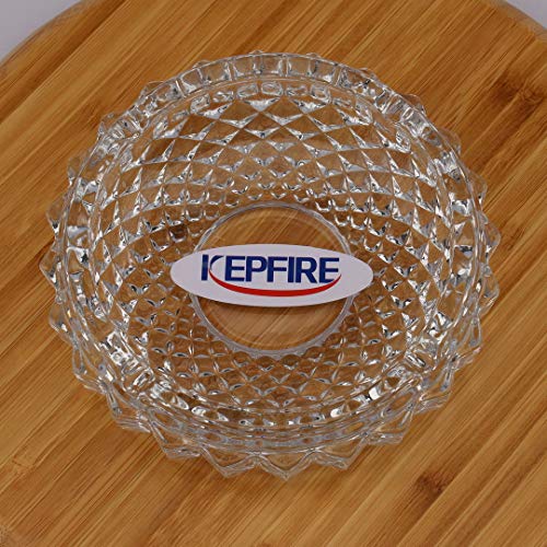 Kepfire Creativo Redondo Transparente Cristal Vaso Cigarro Cenicero Europeo Hogar Oficina Bar Interior Café Mesa Restaurante Decoración Cenicero