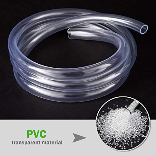 Kesote 16 mm (Diámetro Interior) x 20 mm (Diámetro Exterior) Tubo Flexible de PVC, Tubo Transparente de 2 Metros Ideal para Tanque y Acuario